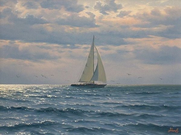 Алексей Адамов художник море парусники