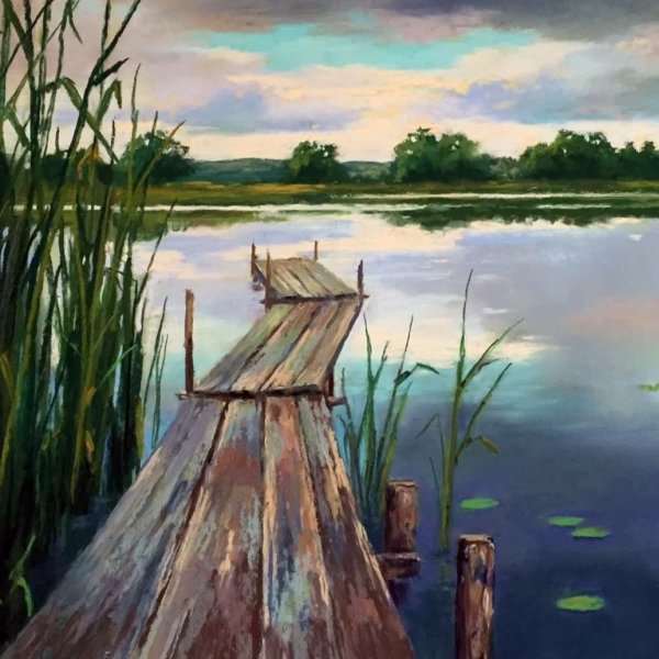 Озеро иллюстрация