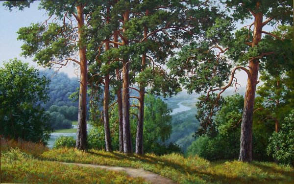 Художник пейзажист Прищепа Сосновый лес