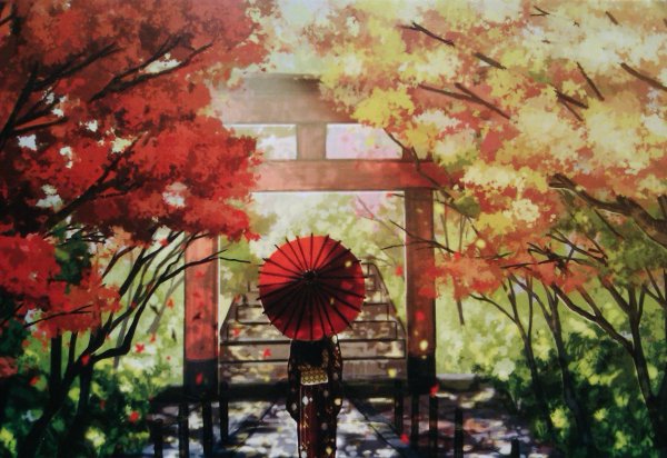 Осень в Японии аниме