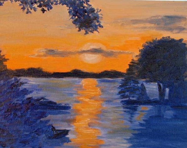 Пейзаж в контрастных цветах