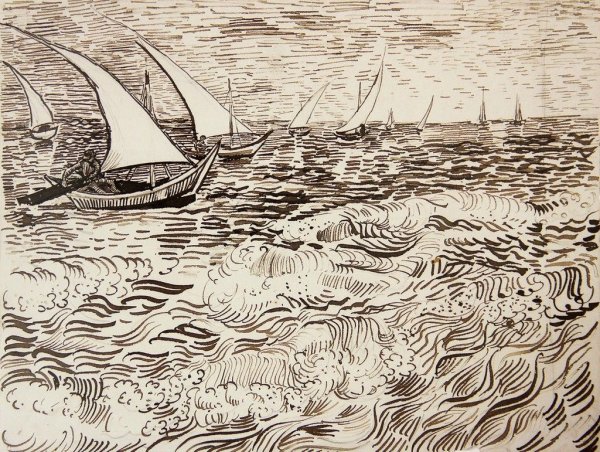 Винсент Ван Гог, «лодки в море» (1888 г.