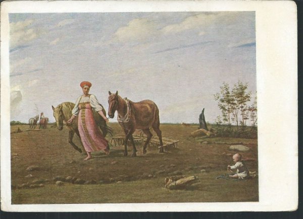 Картина Венецианова на пашне