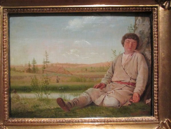 Алексей Гаврилович Венецианов спящий Пастушок