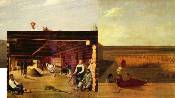 Венецианов гумно картина