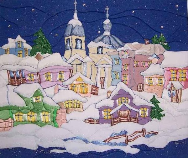 Витраж пейзаж