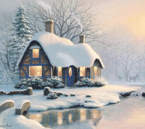 Художник Richard Burns Ричард Бернс сказочные домики