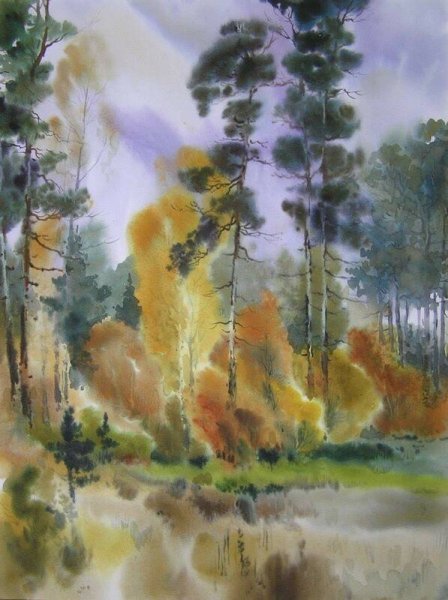 Игорь Хайков акварель пейзаж