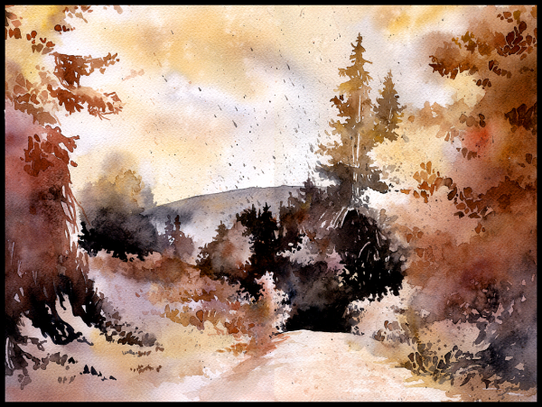 Акварельные пейзажи художника Taoshi hu