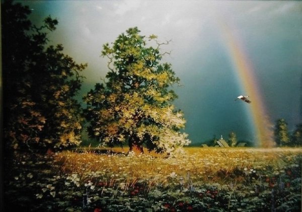 Кустодиев Радуга после грозы