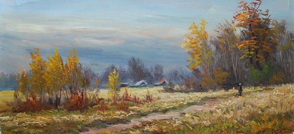 Художник Владимир Янаки картины осень деревня