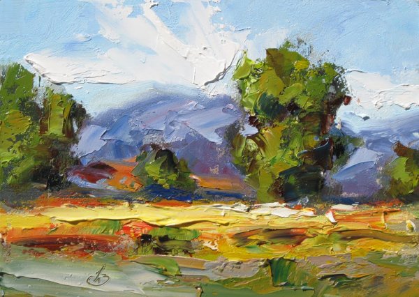 Художник Импрессионист живопись мастихином город Новороссийск