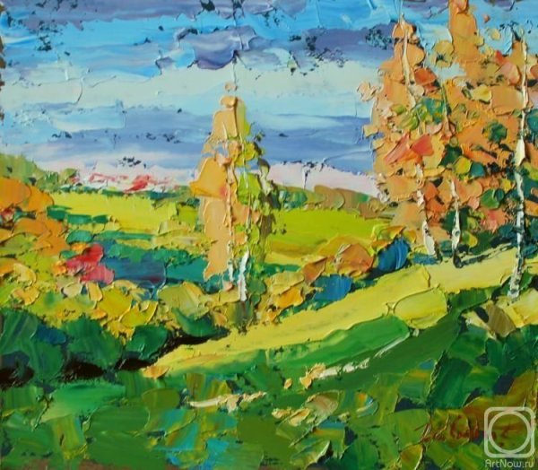 Живопись пастозная мастихином пейзаж
