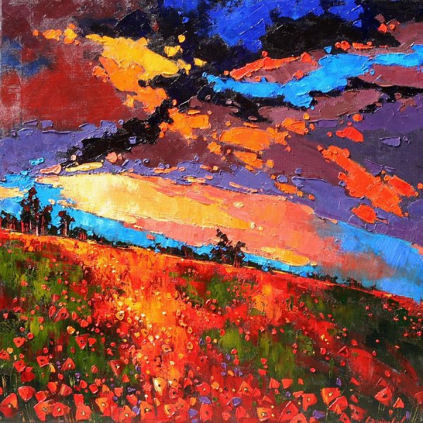 Крайнева Анастасия картины мастихином