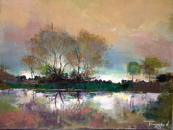 Пастозная техника живописи в пейзажей