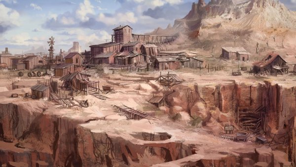 Дикий Запад пустыня арт арт