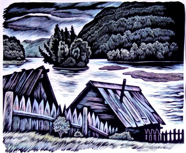 Семик линогравюра