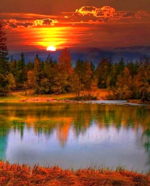 Пейзаж закат