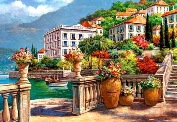 Алмазная мозаика Италия Комо