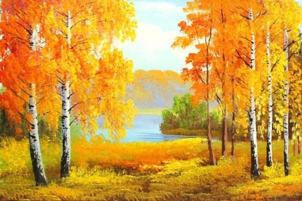 Пейзаж осень для детей