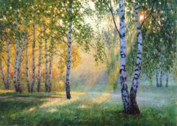 Живопись Ивана Бунина Берёзовая роща