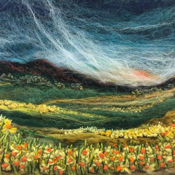 Пейзажи сухим валянием