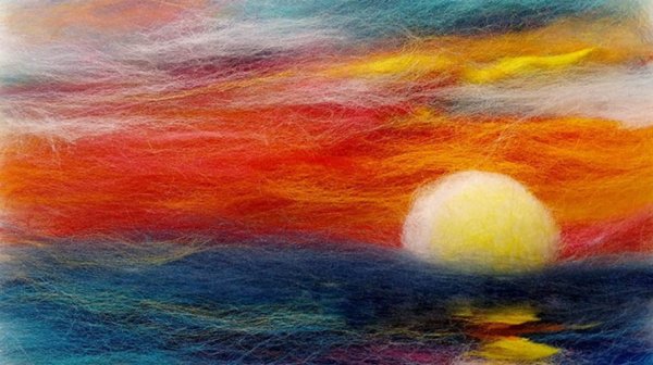 Рисование шерстью