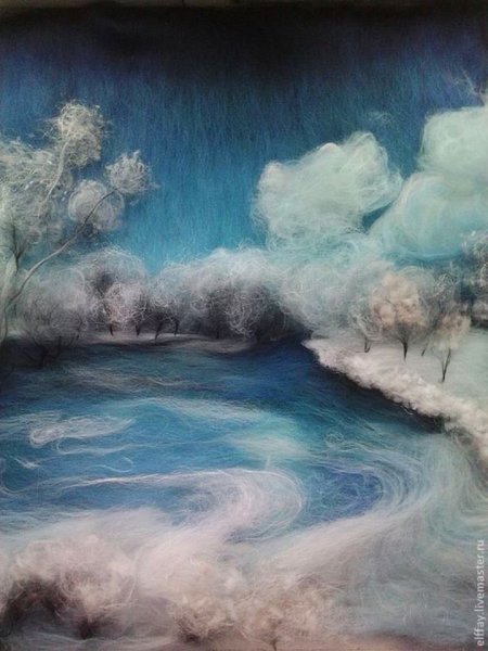 Мокрое валяние пейзаж