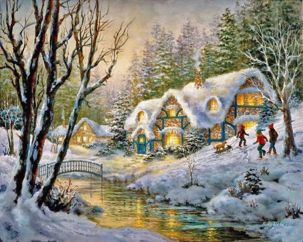 Ники Боэм художник Рождество