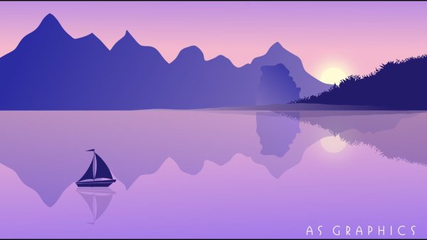 Пейзаж в coreldraw