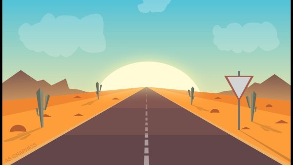 Пейзаж в coreldraw