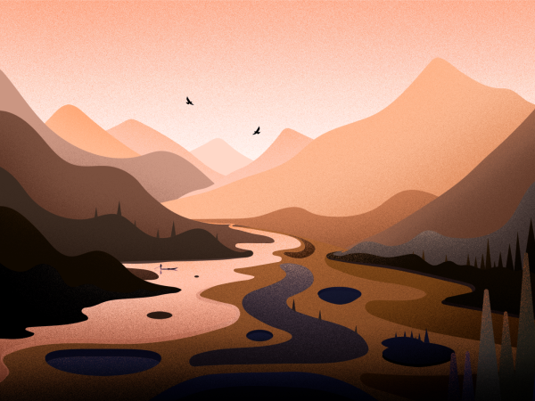 Adobe Illustrator горы