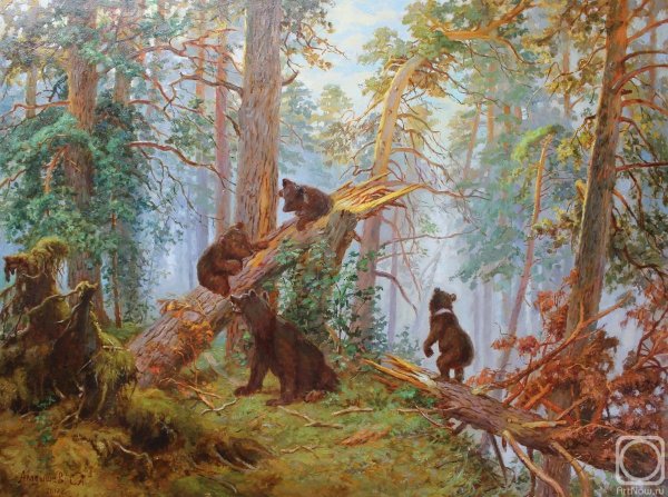 Шишкин Иван Иванович утро в Сосновом лесу