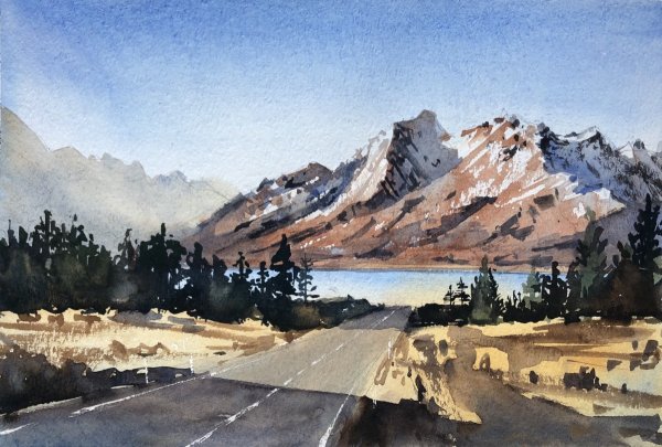 Пейзаж маслом лессировкой