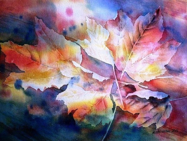 Акварель лессировка техника пейзажи