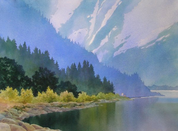 Лессировка в живописи акварелью пейзаж