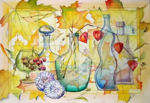 Акварель по сырому для детей