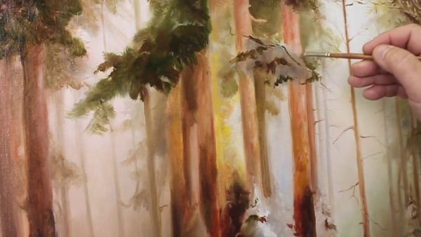 Акварель лессировка цветы