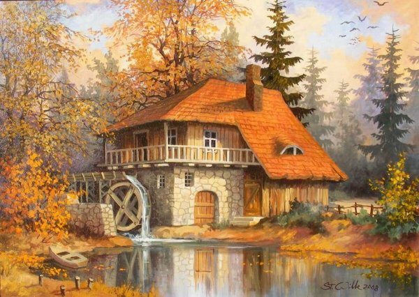 Томас Кинкейд водяная мельница