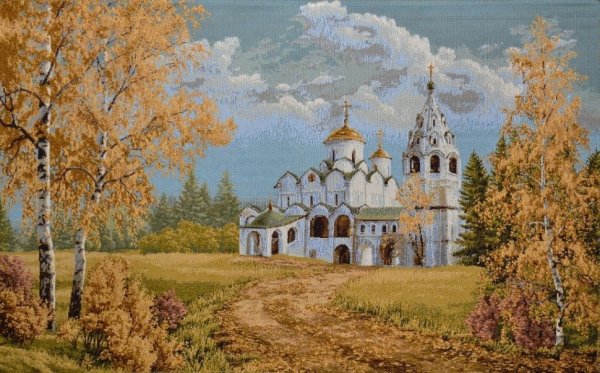 Пейзаж с храмом