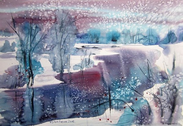 Невероятный рисунок акварелью