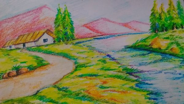 Пейзажи Крыма гуашью