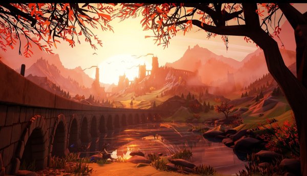 Осенний лес фэнтези