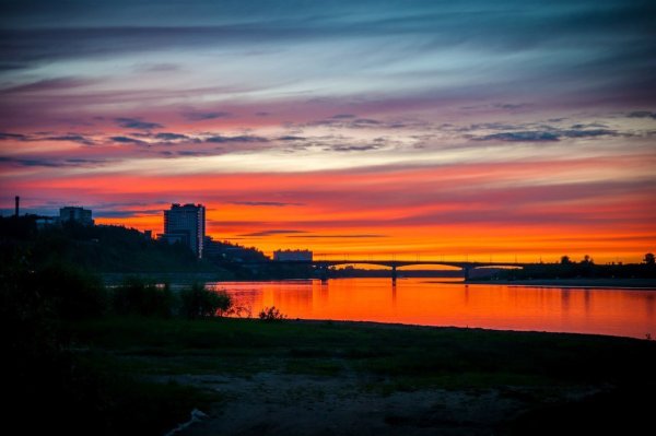 Вятка-Кировская набережная ночью