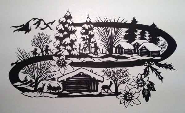 Силуэты природы для вырезания