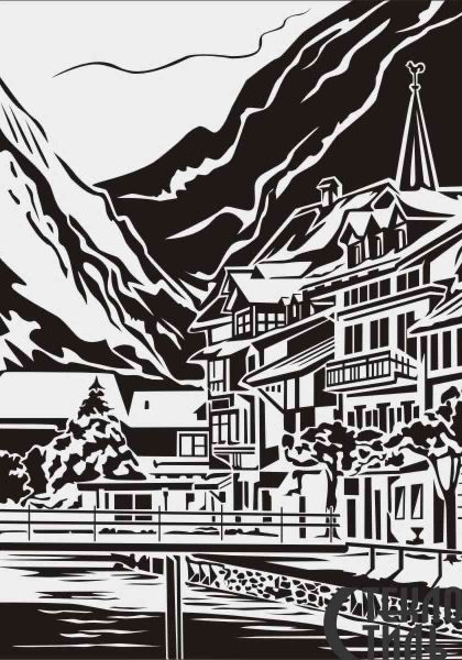 Вытынанки пейзажи