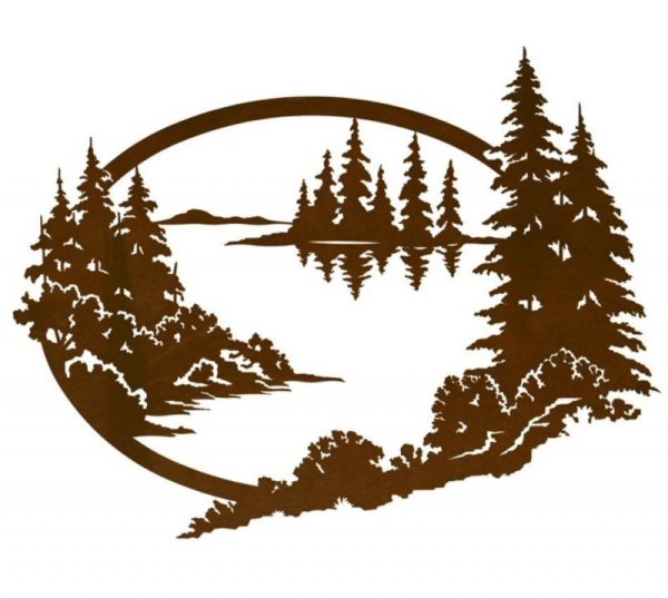 Новогодний пейзаж для вырезания