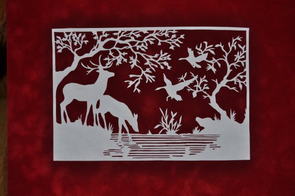 Зимние сюжеты на окна из бумаги