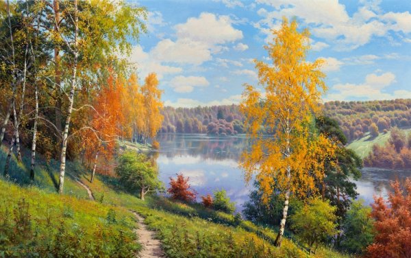 Красивая осень в деревне