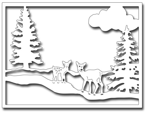 Силуэты гор и лесов